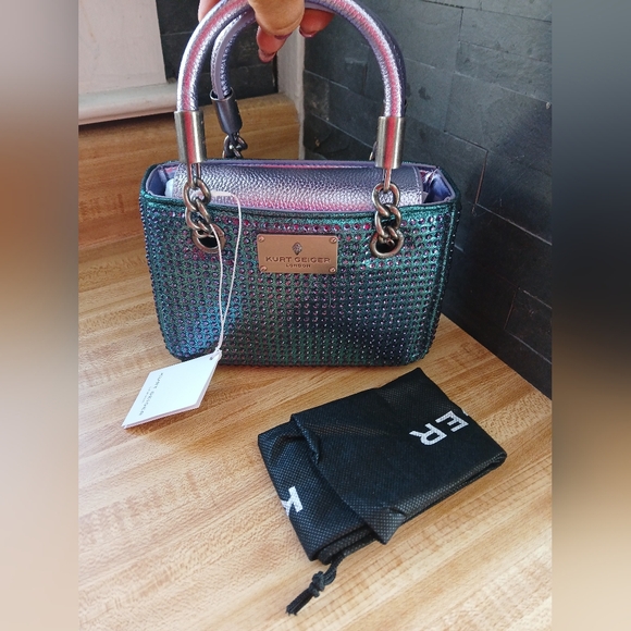 Kurt Geiger Handbags - Kurt Geiger NWT Ombre Rhinestone Mini Tote/Crossbody